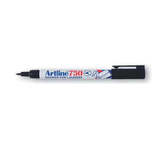 Artline Laundry Marker, 750 Black, Pack of 12 - ARMK750